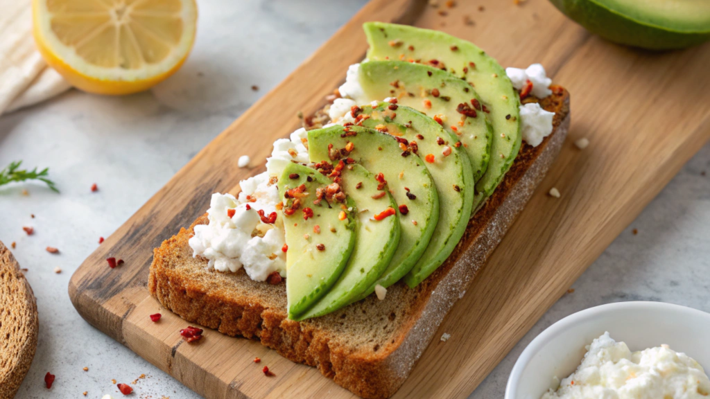 Featured Image of Avocado Cottage Cheese Toast with Chili Flakes