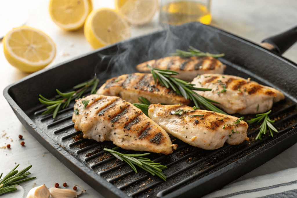 Grilled Chicken for Caesar Salad with Pasta